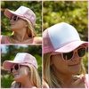 image:imageFunky Junque Blank Mesh Foam Lightweight Snapback Trucker Hat  Lightweight Foam Trucker Hat with Breathable Mesh Back Golf Beach and Street Style Trendy Trucker Hats for MenHat Light PinkWhite  Sunglasses Light Pink