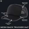 image:imageFunky Junque Blank Mesh Foam Lightweight Snapback Trucker Hat  Lightweight Foam Trucker Hat with Breathable Mesh Back Golf Beach and Street Style Trendy Trucker Hats for MenBlackBlack