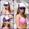 image:imageFunky Junque Blank Mesh Foam Lightweight Snapback Trucker Hat  Lightweight Foam Trucker Hat with Breathable Mesh Back Golf Beach and Street Style Trendy Trucker Hats for MenHat Dark PurpleWhite  Sunglasses Dark Purple