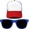 image:imageFunky Junque Blank Mesh Foam Lightweight Snapback Trucker Hat  Lightweight Foam Trucker Hat with Breathable Mesh Back Golf Beach and Street Style Trendy Trucker Hats for MenHat RedWhiteBlue  Sunglasses Royal Blue