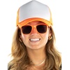 image:imageFunky Junque Blank Mesh Foam Lightweight Snapback Trucker Hat  Lightweight Foam Trucker Hat with Breathable Mesh Back Golf Beach and Street Style Trendy Trucker Hats for MenHat Neon OrangeWhite  Sunglasses Neon Orange