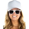 image:imageFunky Junque Blank Mesh Foam Lightweight Snapback Trucker Hat  Lightweight Foam Trucker Hat with Breathable Mesh Back Golf Beach and Street Style Trendy Trucker Hats for MenHat White  Sunglasses White