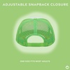 image:imageFunky Junque Blank Mesh Foam Lightweight Snapback Trucker Hat  Lightweight Foam Trucker Hat with Breathable Mesh Back Golf Beach and Street Style Trendy Trucker Hats for MenWhiteNeon Green