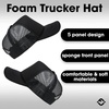 image:imageFunky Junque Blank Mesh Foam Lightweight Snapback Trucker Hat  Lightweight Foam Trucker Hat with Breathable Mesh Back Golf Beach and Street Style Trendy Trucker Hats for Men3 Pack  Black  Hot Pink  Neon Yellow