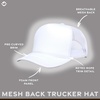 image:imageFunky Junque Blank Mesh Foam Lightweight Snapback Trucker Hat  Lightweight Foam Trucker Hat with Breathable Mesh Back Golf Beach and Street Style Trendy Trucker Hats for MenWhiteWhite