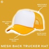 image:imageFunky Junque Blank Mesh Foam Lightweight Snapback Trucker Hat  Lightweight Foam Trucker Hat with Breathable Mesh Back Golf Beach and Street Style Trendy Trucker Hats for MenWhiteGold