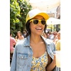 image:imageFunky Junque Blank Mesh Foam Lightweight Snapback Trucker Hat  Lightweight Foam Trucker Hat with Breathable Mesh Back Golf Beach and Street Style Trendy Trucker Hats for MenHat YellowWhite  Sunglasses Yellow