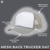 image:imageFunky Junque Blank Mesh Foam Lightweight Snapback Trucker Hat  Lightweight Foam Trucker Hat with Breathable Mesh Back Golf Beach and Street Style Trendy Trucker Hats for MenWhiteLight Grey