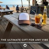 image:imageFunky Junque Blank Mesh Foam Lightweight Snapback Trucker Hat  Lightweight Foam Trucker Hat with Breathable Mesh Back Golf Beach and Street Style Trendy Trucker Hats for MenBrownWhite
