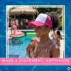 image:imageFunky Junque Blank Mesh Foam Lightweight Snapback Trucker Hat  Lightweight Foam Trucker Hat with Breathable Mesh Back Golf Beach and Street Style Trendy Trucker Hats for MenWhiteHot Pink