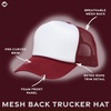 image:imageFunky Junque Blank Mesh Foam Lightweight Snapback Trucker Hat  Lightweight Foam Trucker Hat with Breathable Mesh Back Golf Beach and Street Style Trendy Trucker Hats for MenWhiteMaroon