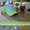 image:imageFunky Junque Blank Mesh Foam Lightweight Snapback Trucker Hat  Lightweight Foam Trucker Hat with Breathable Mesh Back Golf Beach and Street Style Trendy Trucker Hats for MenWhiteNeon Green