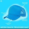 image:imageFunky Junque Blank Mesh Foam Lightweight Snapback Trucker Hat  Lightweight Foam Trucker Hat with Breathable Mesh Back Golf Beach and Street Style Trendy Trucker Hats for MenAqua