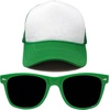 image:imageFunky Junque Blank Mesh Foam Lightweight Snapback Trucker Hat  Lightweight Foam Trucker Hat with Breathable Mesh Back Golf Beach and Street Style Trendy Trucker Hats for MenHat Kelly GreenWhite  Sunglasses Kelly Green