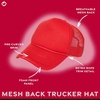image:imageFunky Junque Blank Mesh Foam Lightweight Snapback Trucker Hat  Lightweight Foam Trucker Hat with Breathable Mesh Back Golf Beach and Street Style Trendy Trucker Hats for MenRed