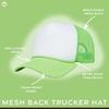 image:imageFunky Junque Blank Mesh Foam Lightweight Snapback Trucker Hat  Lightweight Foam Trucker Hat with Breathable Mesh Back Golf Beach and Street Style Trendy Trucker Hats for MenWhiteNeon Green