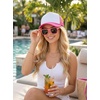 image:imageFunky Junque Blank Mesh Foam Lightweight Snapback Trucker Hat  Lightweight Foam Trucker Hat with Breathable Mesh Back Golf Beach and Street Style Trendy Trucker Hats for MenHat Hot PinkWhite  Sunglasses Hot Pink