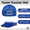 image:imageFunky Junque Blank Mesh Foam Lightweight Snapback Trucker Hat  Lightweight Foam Trucker Hat with Breathable Mesh Back Golf Beach and Street Style Trendy Trucker Hats for MenRoyal Blue