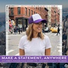 image:imageFunky Junque Blank Mesh Foam Lightweight Snapback Trucker Hat  Lightweight Foam Trucker Hat with Breathable Mesh Back Golf Beach and Street Style Trendy Trucker Hats for MenWhitePurple