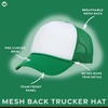 image:imageFunky Junque Blank Mesh Foam Lightweight Snapback Trucker Hat  Lightweight Foam Trucker Hat with Breathable Mesh Back Golf Beach and Street Style Trendy Trucker Hats for MenWhiteKelly Green