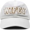 image:imageFunky Junque Bride Baseball Cap Bachelorette Party Hats for Bridesmaids  Cotton baseball cap with chenille patch lettering for bachelorette parties bridal showers engagements amp bridesmaid giftsWhite Wifey
