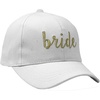 image:imageFunky Junque Bride Baseball Cap Embroidered Cotton Bachelorette Hat  Soft cotton bride cap with embroidered cursive lettering for bridal showers bachelorette parties engagements amp weddings1 Bride  White W Gold