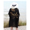 image:imageFunky Junque Bride Beach Sun Hat Straw Bucket Cover Up Set  Straw bucket sun hat with adjustable drawstring for bachelorette trips honeymoons bridal showers amp destination weddingsBride  White HatBlack Cover Up