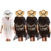 image:imageFunky Junque Bride Beach Sun Hat Straw Bucket Cover Up Set  Straw bucket sun hat with adjustable drawstring for bachelorette trips honeymoons bridal showers amp destination weddings4 Pk Bride White Hat  3 Bride Tribe Natural Hat