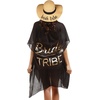 image:imageFunky Junque Bride Beach Sun Hat Straw Bucket Cover Up Set  Straw bucket sun hat with adjustable drawstring for bachelorette trips honeymoons bridal showers amp destination weddingsBride Tribe  Natural HatBlack Cover Up
