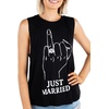 image:imageFunky Junque Bride Tank Top for Women  Bachelorette Party Favors Wedding Shirt Bridal Wifey Tee Bride ShirtsJust Married W Finger  Black