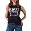 image:imageFunky Junque Bride Tank Top for Women  Bachelorette Party Favors Wedding Shirt Bridal Wifey Tee Bride ShirtsSo Were Getting Drunk  Black
