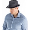 image:imageFunky Junque Fedora Hats for Men Women Beach Sun Hat Cotton Traveler Short Brim Classic Panama Cap Summer Derby UnisexLight Grey