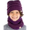 image:imageFunky Junque Fleece Lined Winter Neck Warmer Tube Scarf Cold Weather Gaiter for Kids Boys Girls ToddlersDk Purple