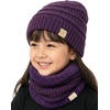 image:imageFunky Junque Fleece Lined Winter Neck Warmer Tube Scarf Cold Weather Gaiter for Kids Boys Girls ToddlersDk Purple