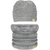 image:imageFunky Junque Fleece Lined Winter Neck Warmer Tube Scarf Cold Weather Gaiter for Kids Boys Girls ToddlersHeather Grey