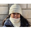 image:imageFunky Junque Fleece Lined Winter Neck Warmer Tube Scarf Cold Weather Gaiter for Kids Boys Girls ToddlersIvory