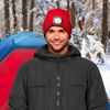 image:imageFunky Junque LED Light Beanie  Light GreyRed