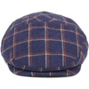 image:imageFunky Junque Mens Classic Wool Blend Newsboy Tweed Flat Cap  Stylish Vintage HatBlue Plaid W Red  White Check Slim