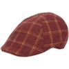 image:imageFunky Junque Mens Classic Wool Blend Newsboy Tweed Flat Cap  Stylish Vintage HatBurgundy Plaid W Orange Check
