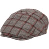 image:imageFunky Junque Mens Classic Wool Blend Newsboy Tweed Flat Cap  Stylish Vintage HatGrey Plaid W Red  Black Check Slim