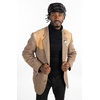 image:imageFunky Junque Mens Classic Wool Blend Newsboy Tweed Flat Cap  Stylish Vintage HatGreyBlack Plaid W Beige Check Slim