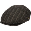 image:imageFunky Junque Mens Classic Wool Blend Newsboy Tweed Flat Cap  Stylish Vintage HatHerringbone Black W Grey Stripes Slim