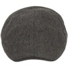image:imageFunky Junque Mens Classic Wool Blend Newsboy Tweed Flat Cap  Stylish Vintage HatHerringbone Grey
