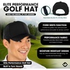 image:imageFunky Junque Mens Golf Hat Breathable Performance Baseball Cap  Lightweight golf hat with breathable eyelet ventilation for rounds gym sessions active days amp outdoor sportBlack