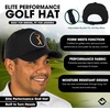 image:imageFunky Junque Mens Golf Hat Breathable Performance Baseball Cap  Lightweight golf hat with breathable eyelet ventilation for rounds gym sessions active days amp outdoor sportGolf Swing Black