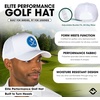 image:imageFunky Junque Mens Golf Hat Breathable Performance Baseball Cap  Lightweight golf hat with breathable eyelet ventilation for rounds gym sessions active days amp outdoor sportCrossed Golf Clubs White