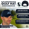image:imageFunky Junque Mens Golf Hat Breathable Performance Baseball Cap  Lightweight golf hat with breathable eyelet ventilation for rounds gym sessions active days amp outdoor sportSwan Navy