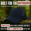 image:imageFunky Junque Mens Mesh Trucker Hat Breathable Snapback Cap  Cotton front trucker hat with ventilated mesh back for hiking fishing BBQs ballgames amp outdoor golfNavy