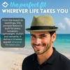 image:imageFunky Junque Mens Panama Porkpie Fedora Linen Summer Beach Hat  Lightweight fedora with adjustable fit for beach poolside lounging summer vacations amp outdoor adventuresNew Olive