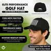 image:imageFunky Junque Mens Rope Golf Hat Vintage Snapback Trucker Cap  Moisturewicking rope golf hat with adjustable snapback for fairways weekend adventures sport amp lifestyleAmerican Flag Black